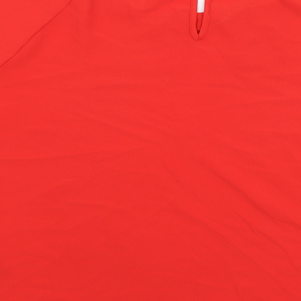 Principles Womens Red Polyester Basic Blouse Size 16 Round Neck