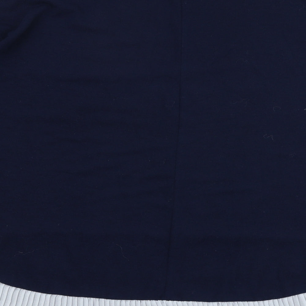 QED London Womens Blue Round Neck Polyester Pullover Jumper Size M