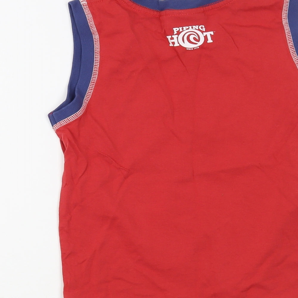 Piping Hot Boys Red Camel Pullover Tank Size 6 Years Crew Neck Pullover
