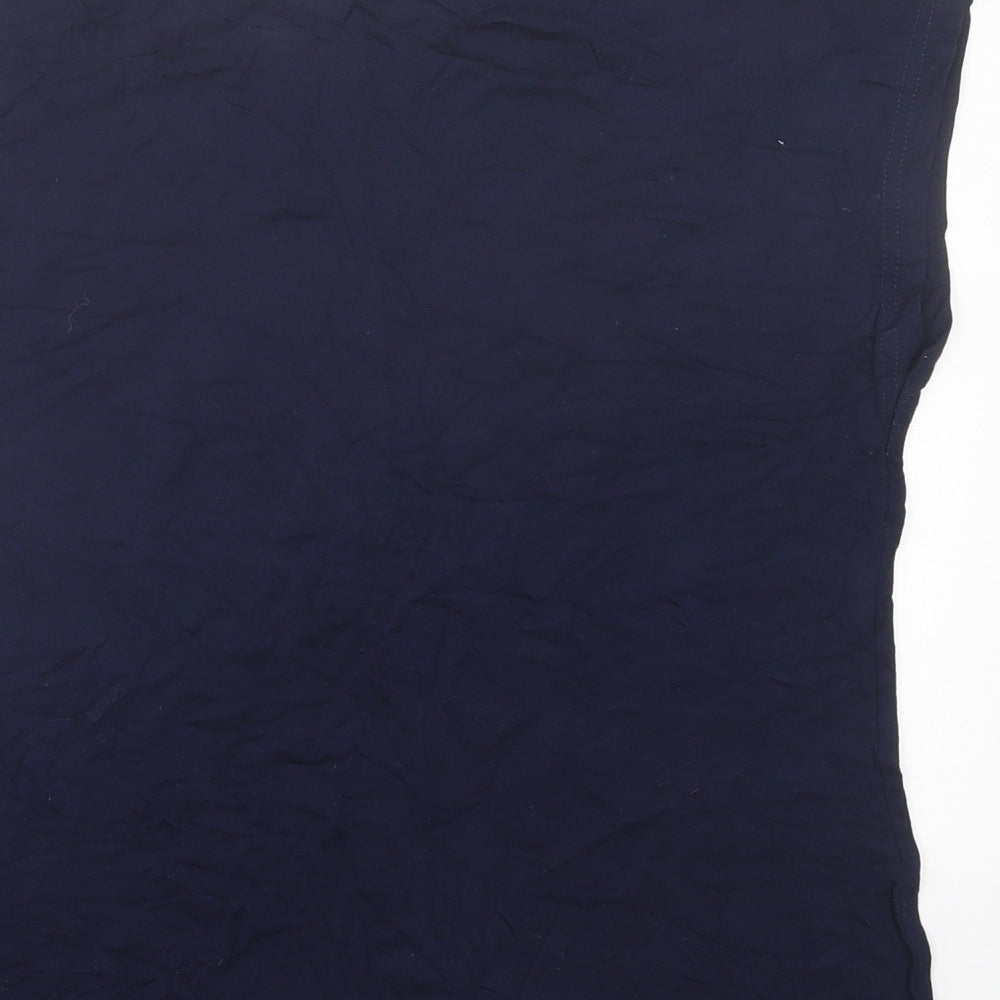 Dorothy Perkins Womens Blue Viscose Basic T-Shirt Size M Crew Neck