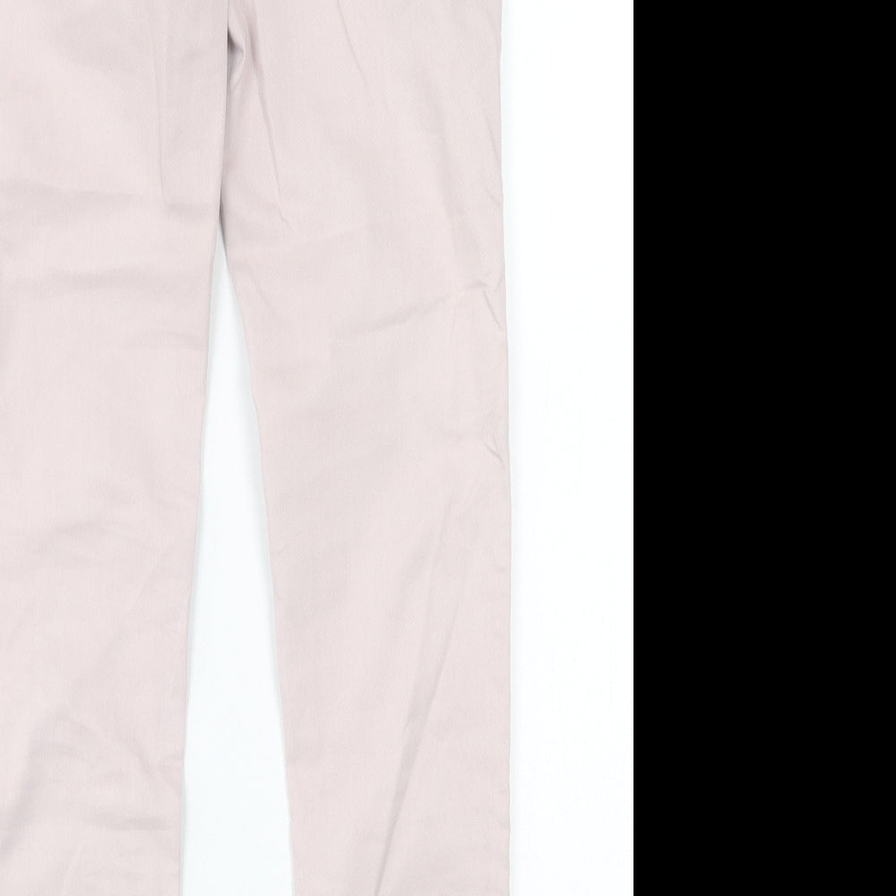 H&M Womens Pink Cotton Jegging Trousers Size 10 L29 in Regular
