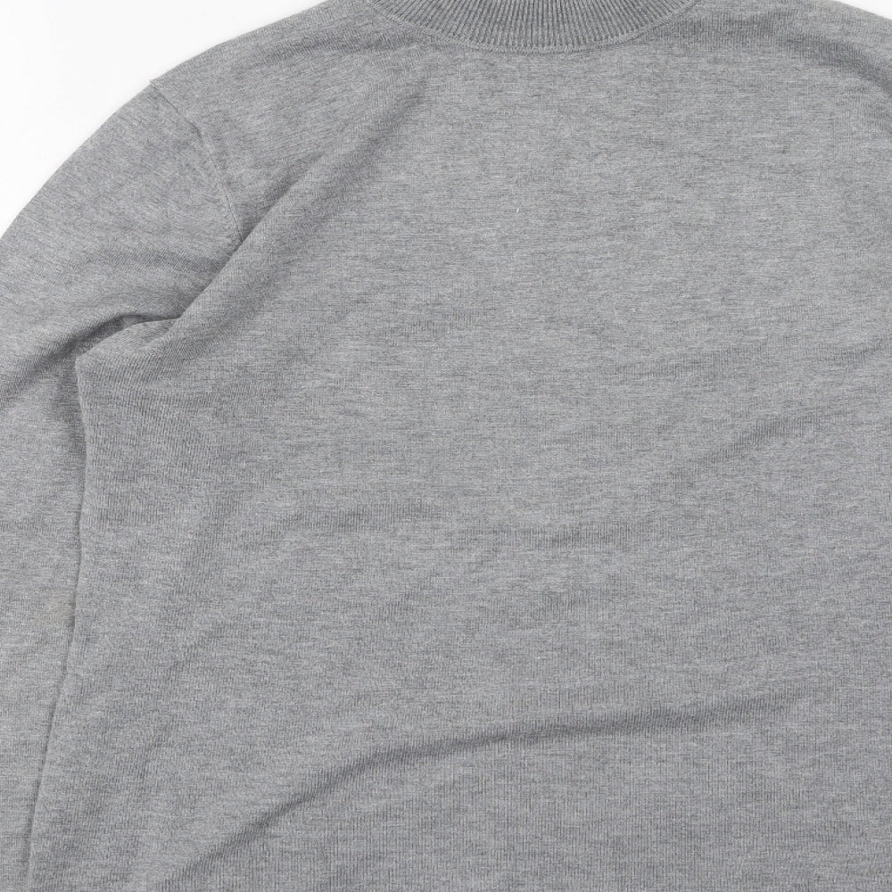 ix Womens Grey High Neck Viscose Pullover Jumper Size M