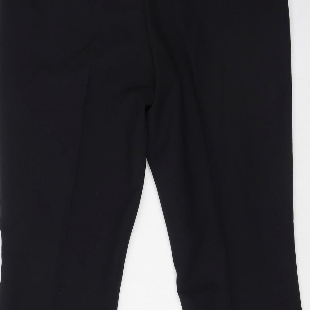 Evie Womens Black Polyester Trousers Size 10 L23 in Regular