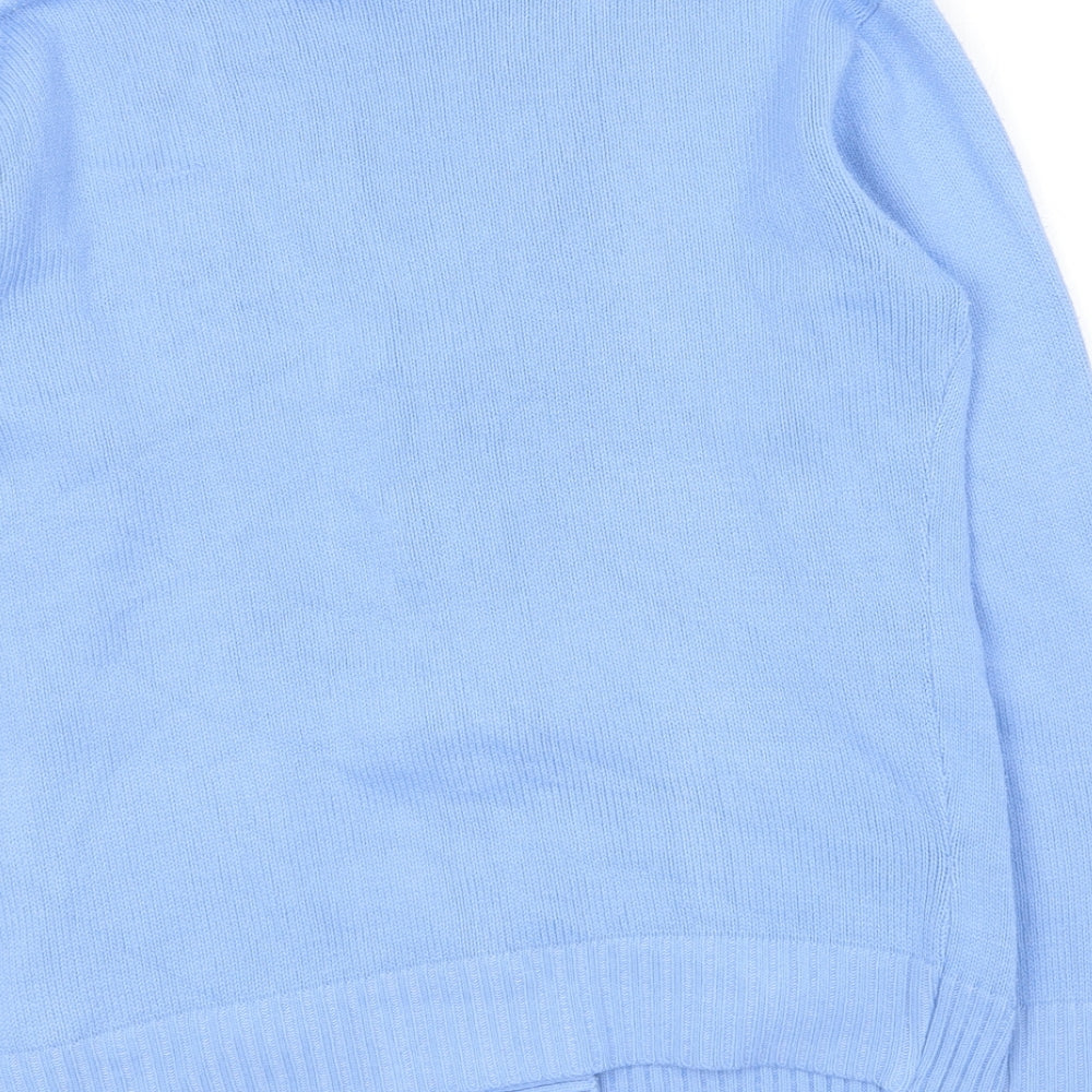 Choice Collection Womens Blue V-Neck Acrylic Cardigan Jumper Size M