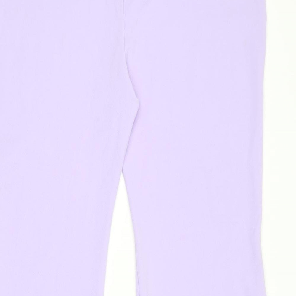 Boohoo Womens Purple Polyester Trousers Size 20 L28.5 in Regular