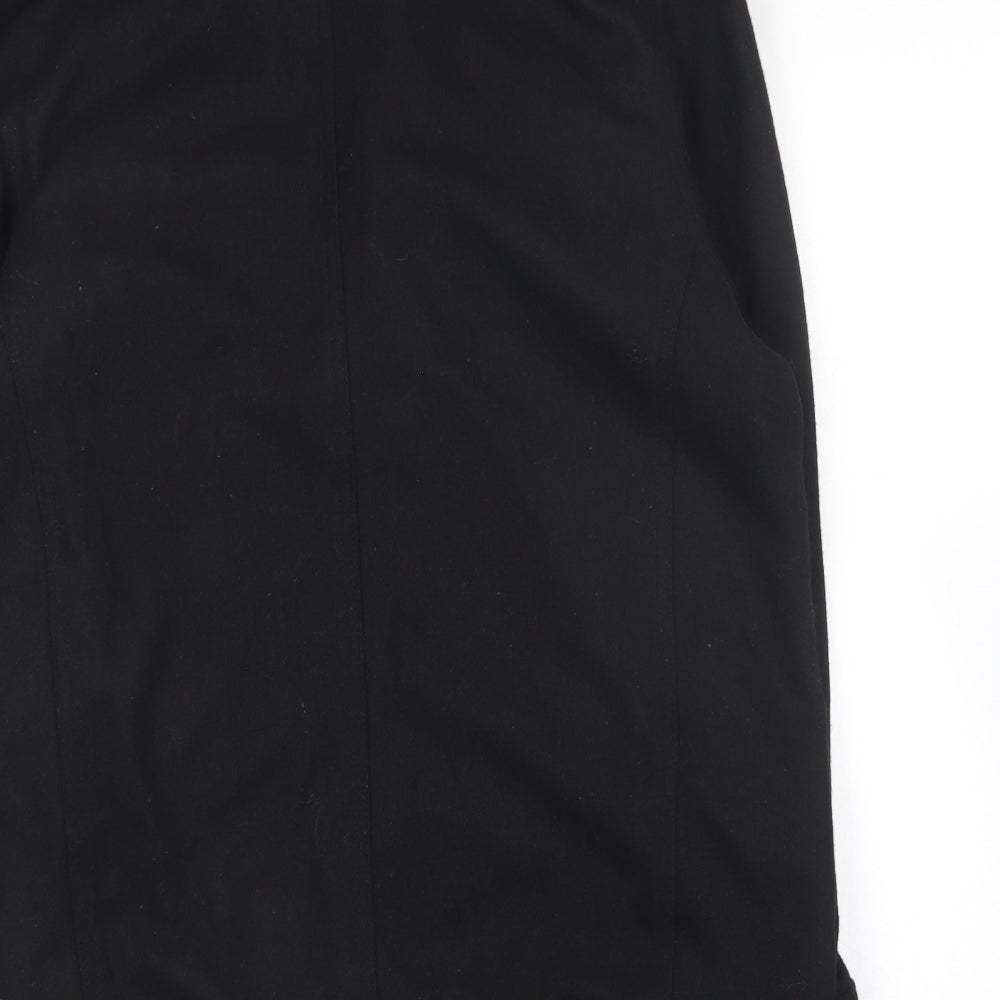 New Look Womens Black Overcoat Coat Size S