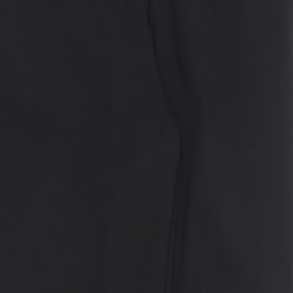 H&M Womens Black Polyester Trousers Size 8 L26 in Regular