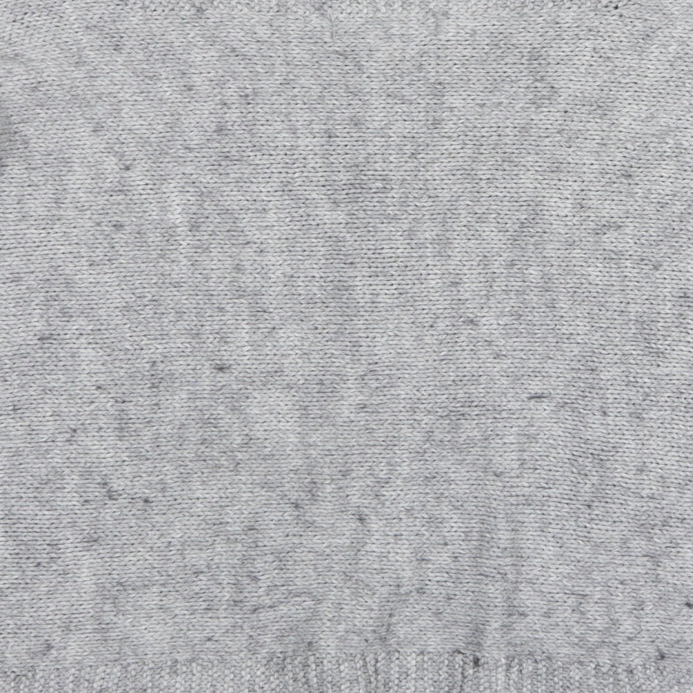 Isabella D Womens Grey Round Neck Acrylic Pullover Jumper Size S