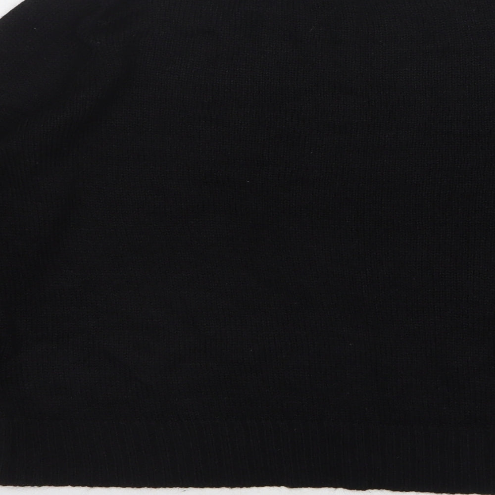 H&M Womens Black Round Neck Acrylic Pullover Jumper Size L