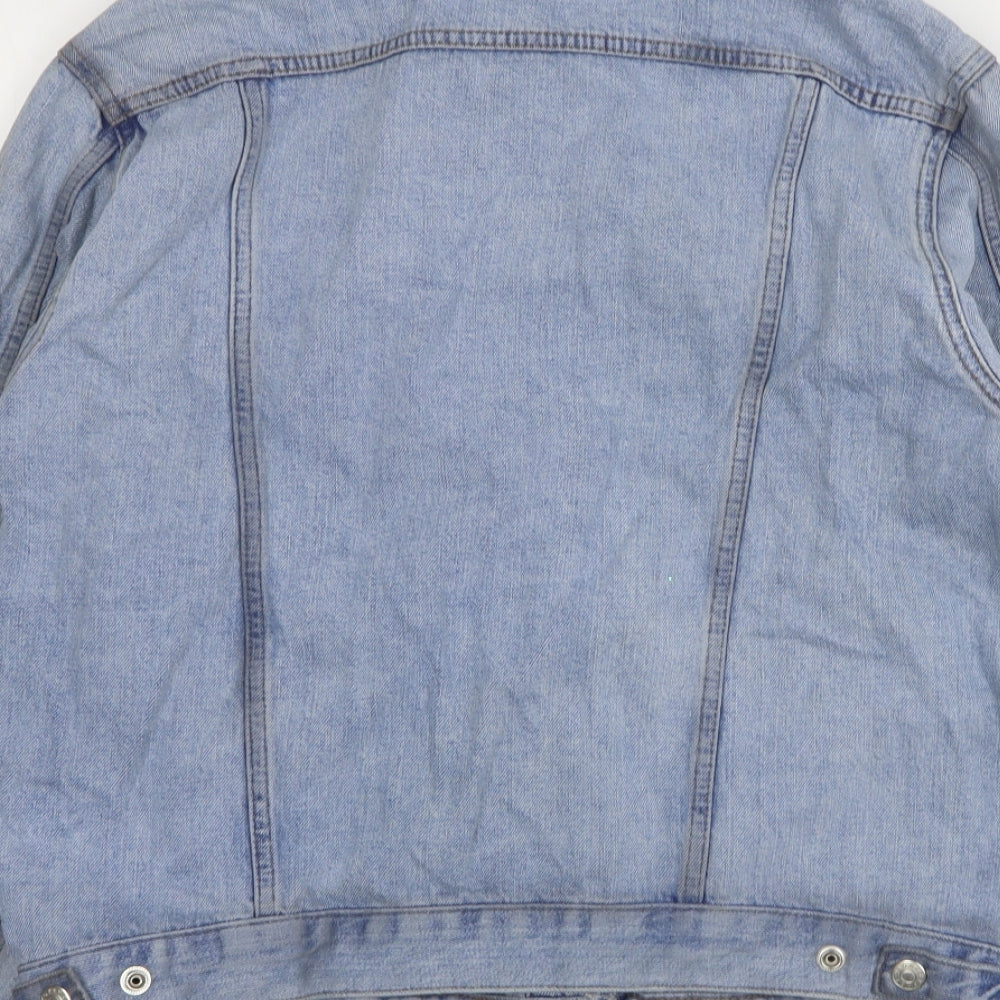 Topshop Womens Blue Jacket Size 10 Button