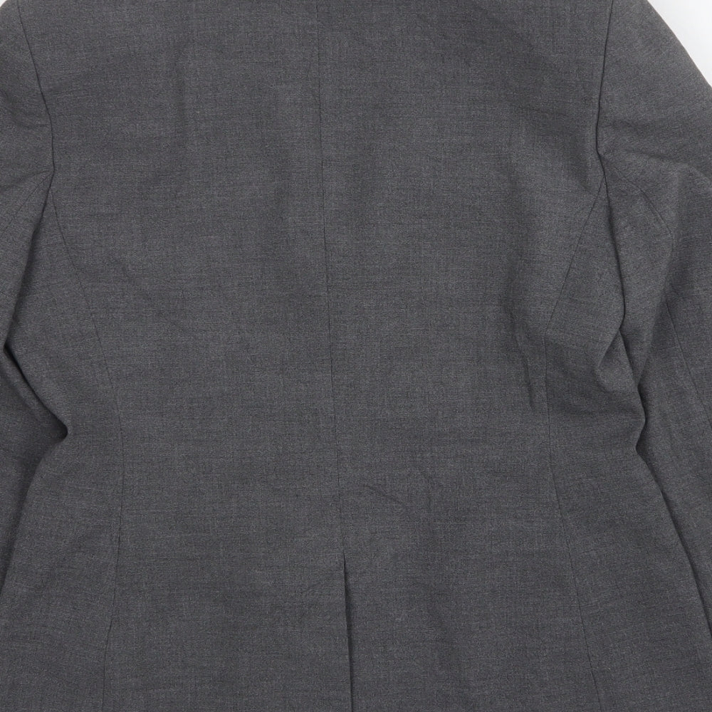 F&F Womens Grey Polyester Jacket Suit Jacket Size 10