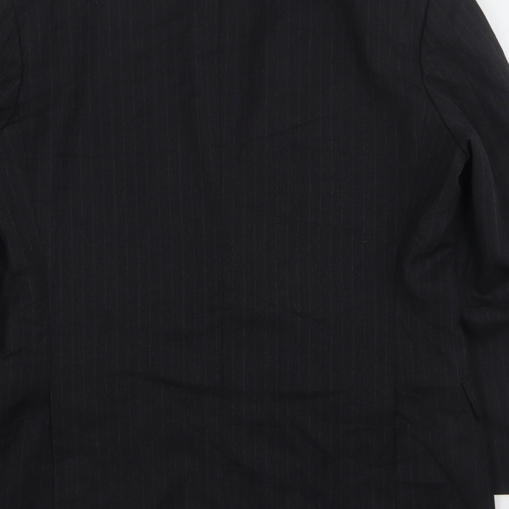 Marks & Spencer Mens Grey Striped Wool Jacket Suit Jacket Size 38