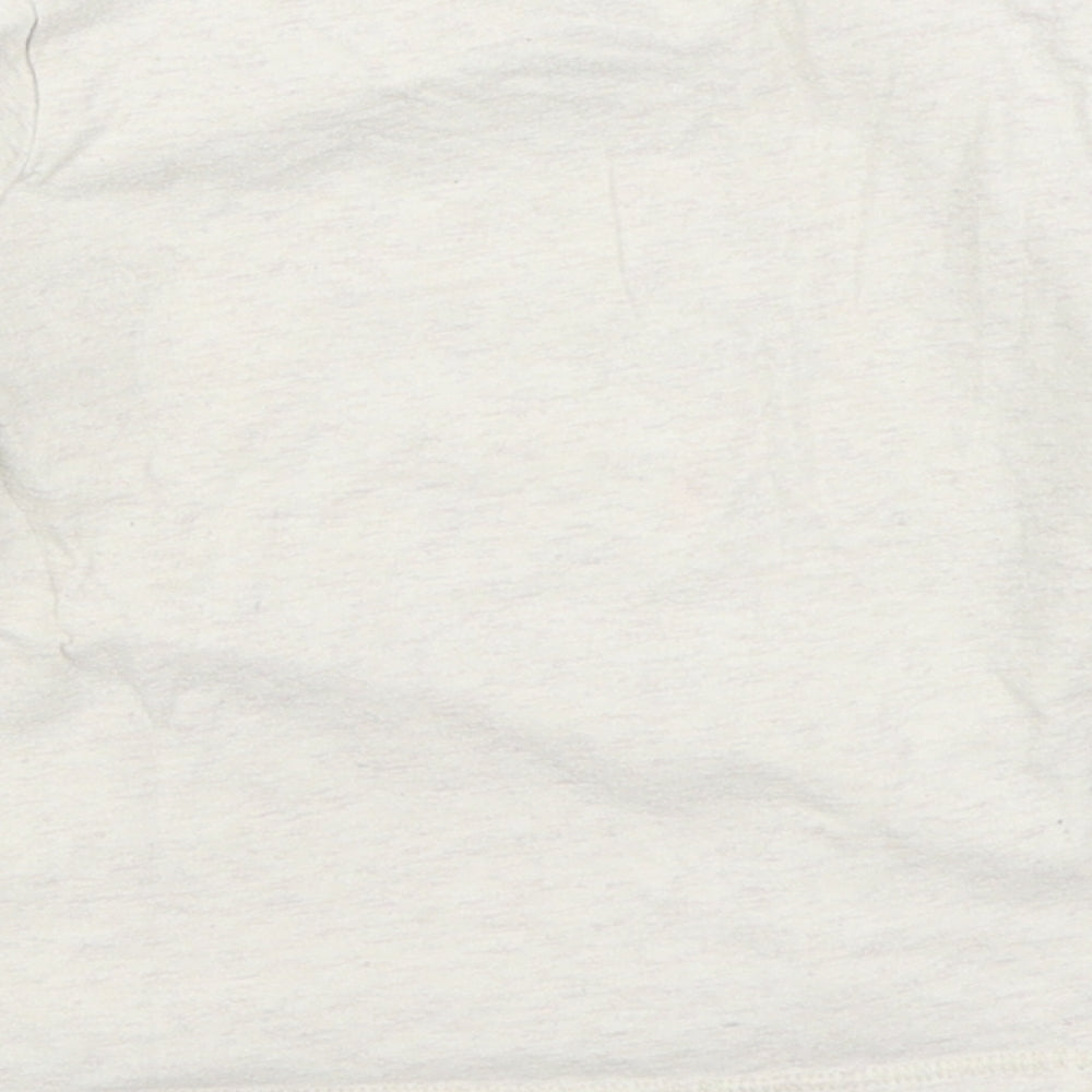 F&F Boys Beige 100% Cotton Basic T-Shirt Size 9-12 Months Round Neck Pullover