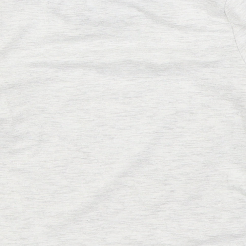 Cheeky Chimp Boys Grey Cotton Basic T-Shirt Size 12-18 Months Round Neck Pullover