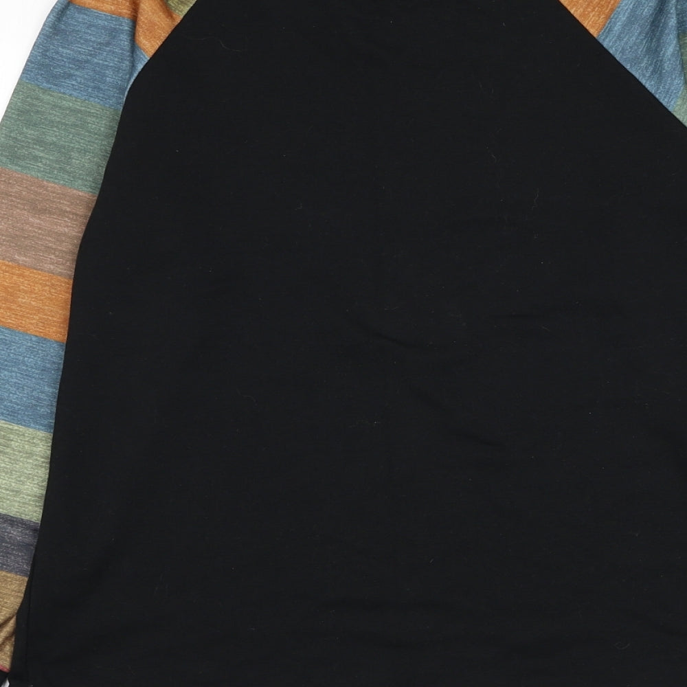 SheIn Womens Black Cotton Pullover Sweatshirt Size S Pullover