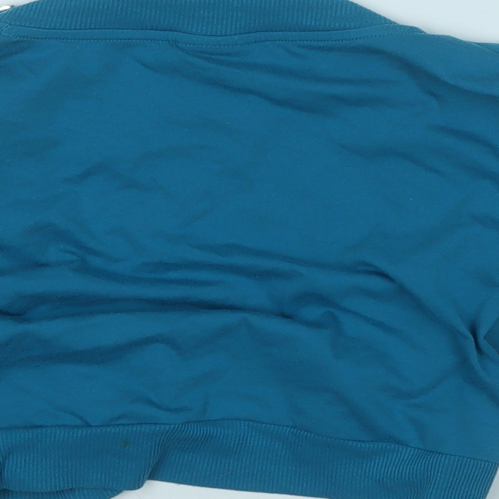 Evie Womens Blue V-Neck Polyester Cardigan Jumper Size 14
