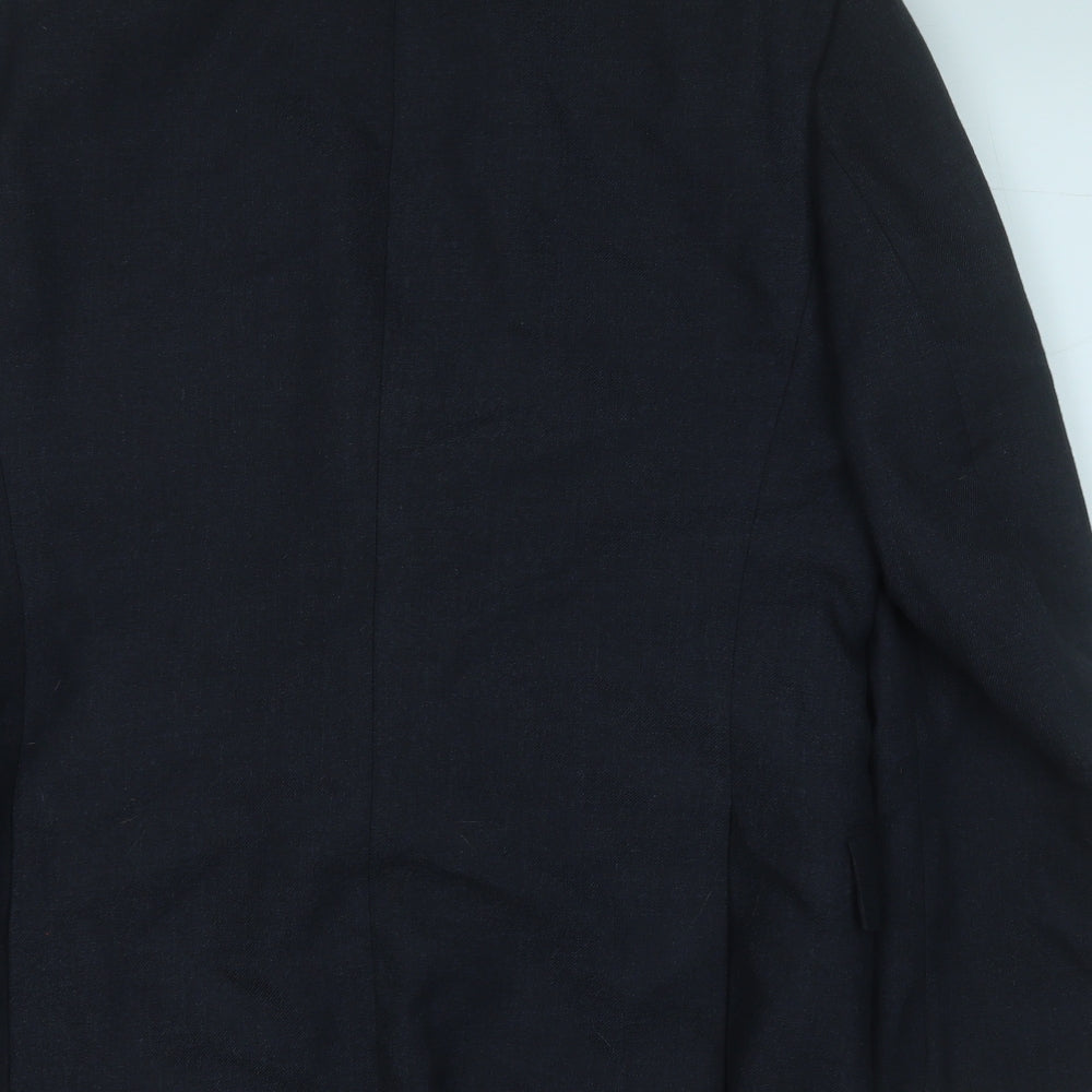 Preworn Mens Grey Polyester Jacket Suit Jacket Size 40