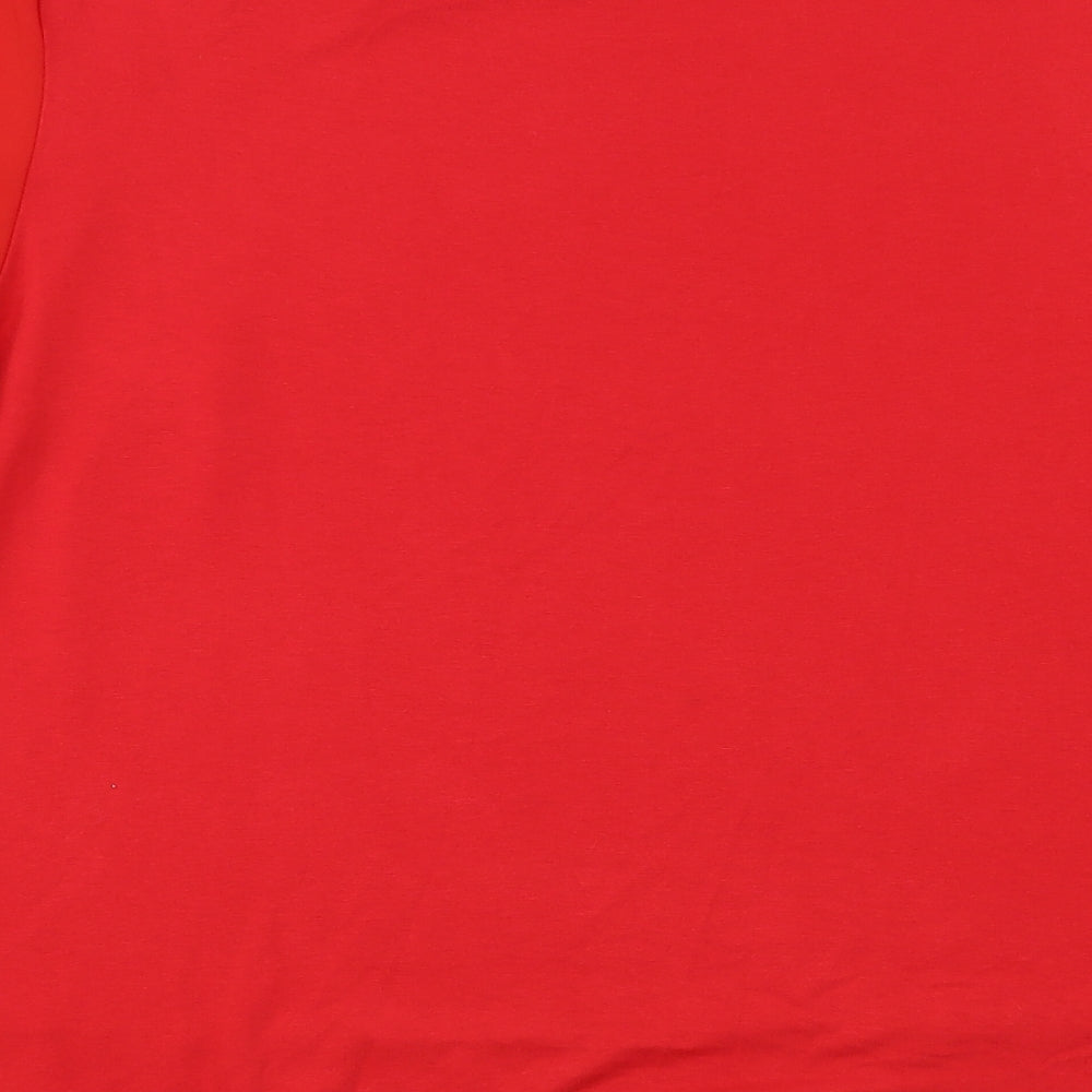 Dunnes Stores Womens Red Polyester Basic Blouse Size L Boat Neck