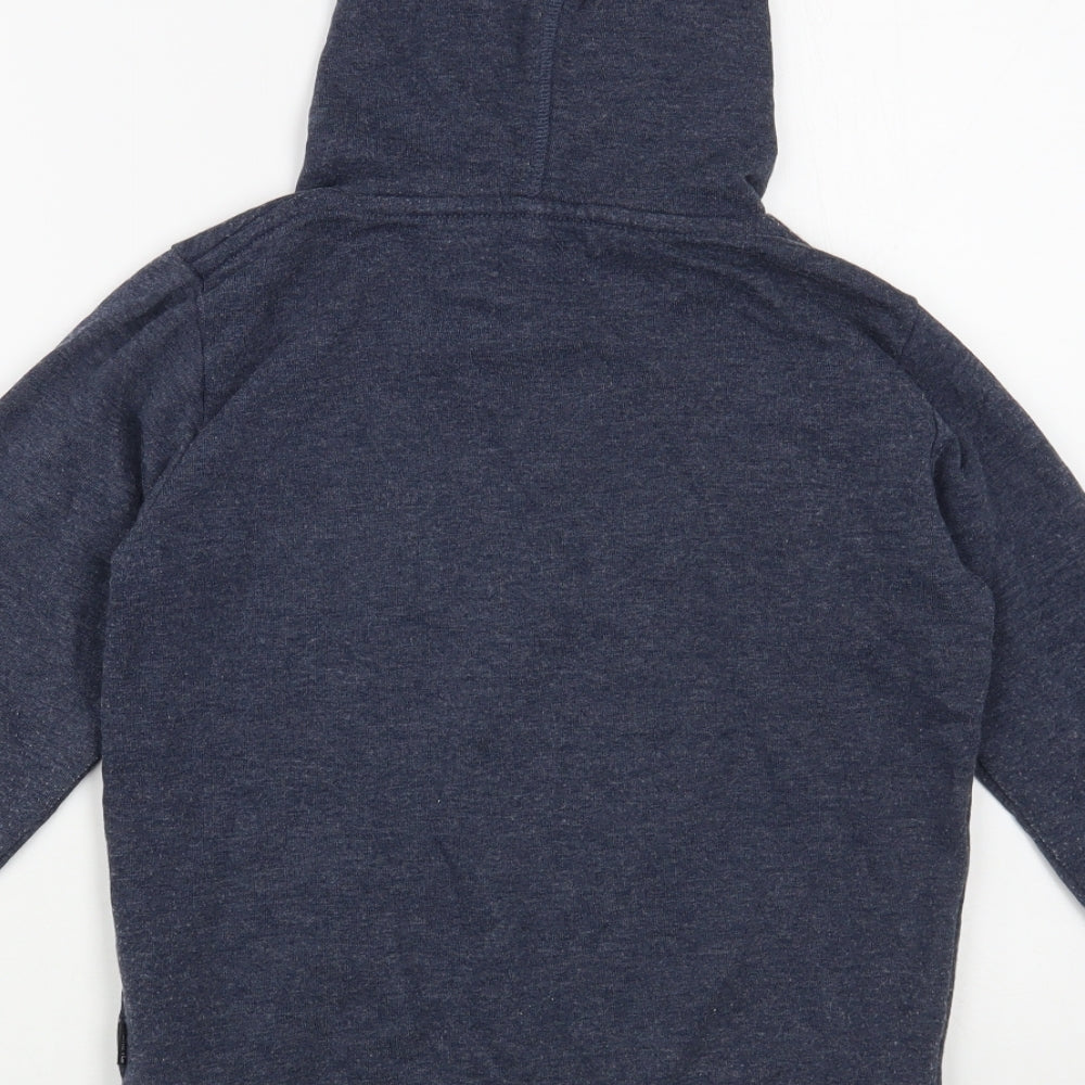name it Boys Blue Cotton Pullover Hoodie Size 7-8 Years Pullover