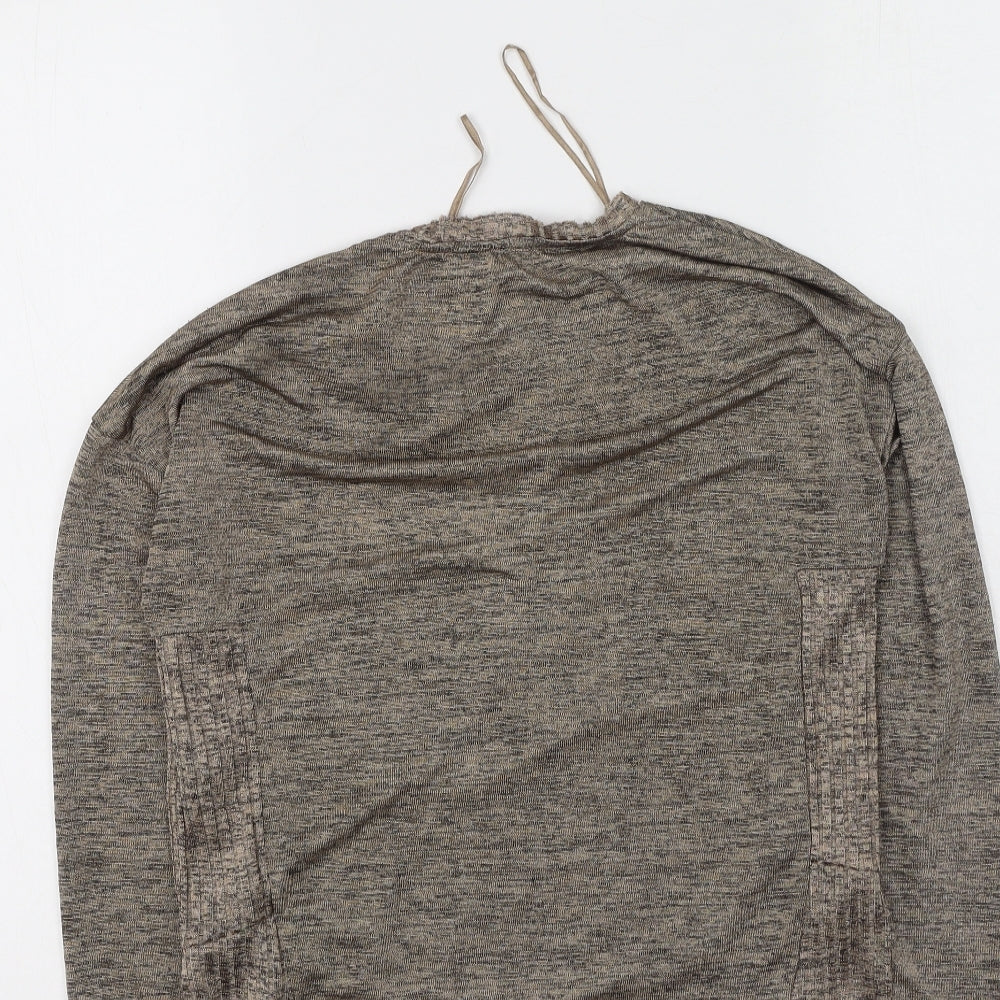 Zara Womens Brown Polyester Basic Blouse Size S Round Neck