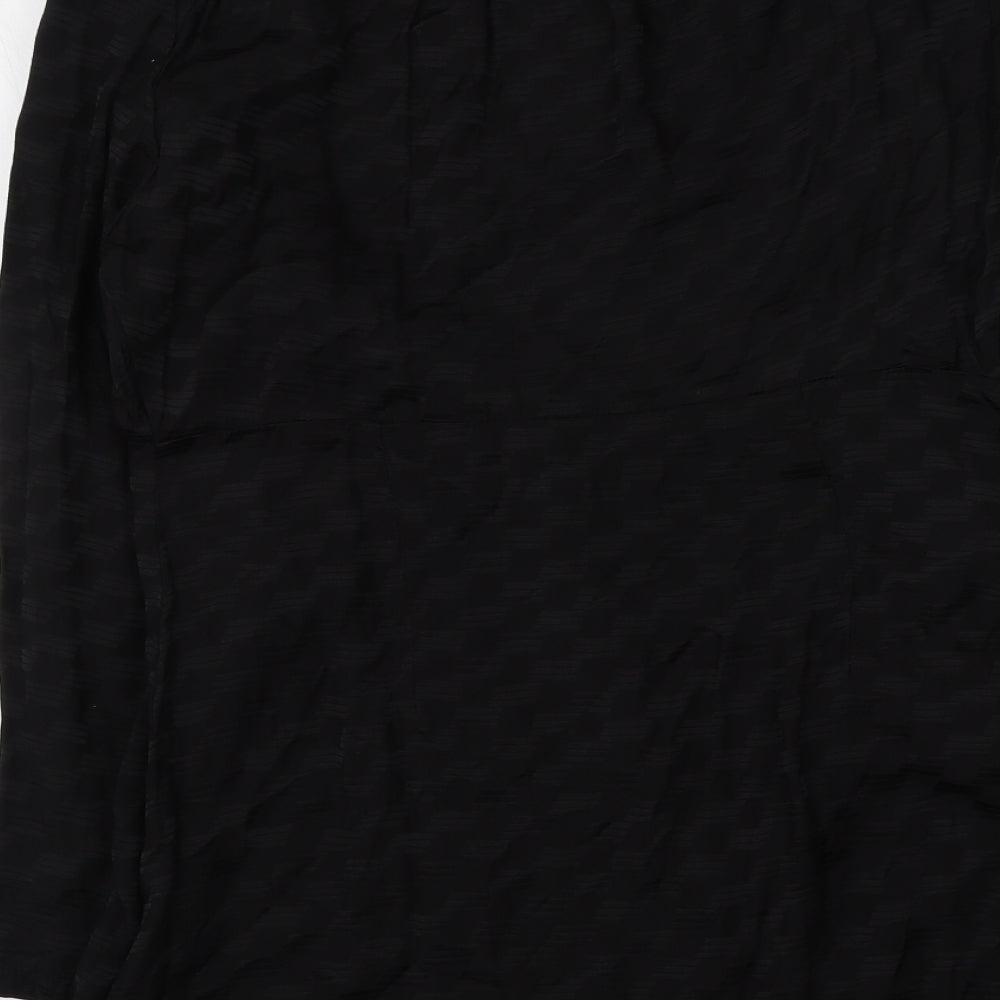 Nasty Gal Womens Black Viscose Wrap Dress Size 12 V-Neck