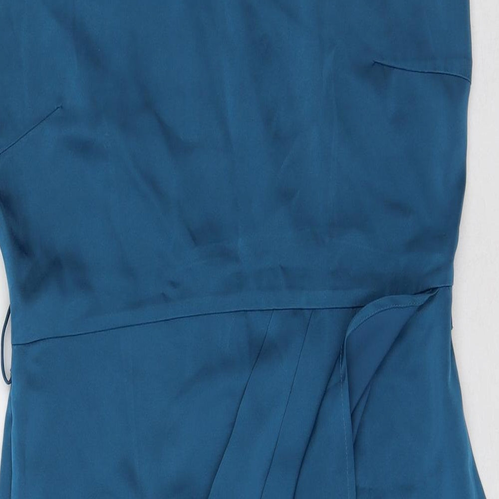 sheilay Womens Blue Polyester Bodycon Size M Square Neck