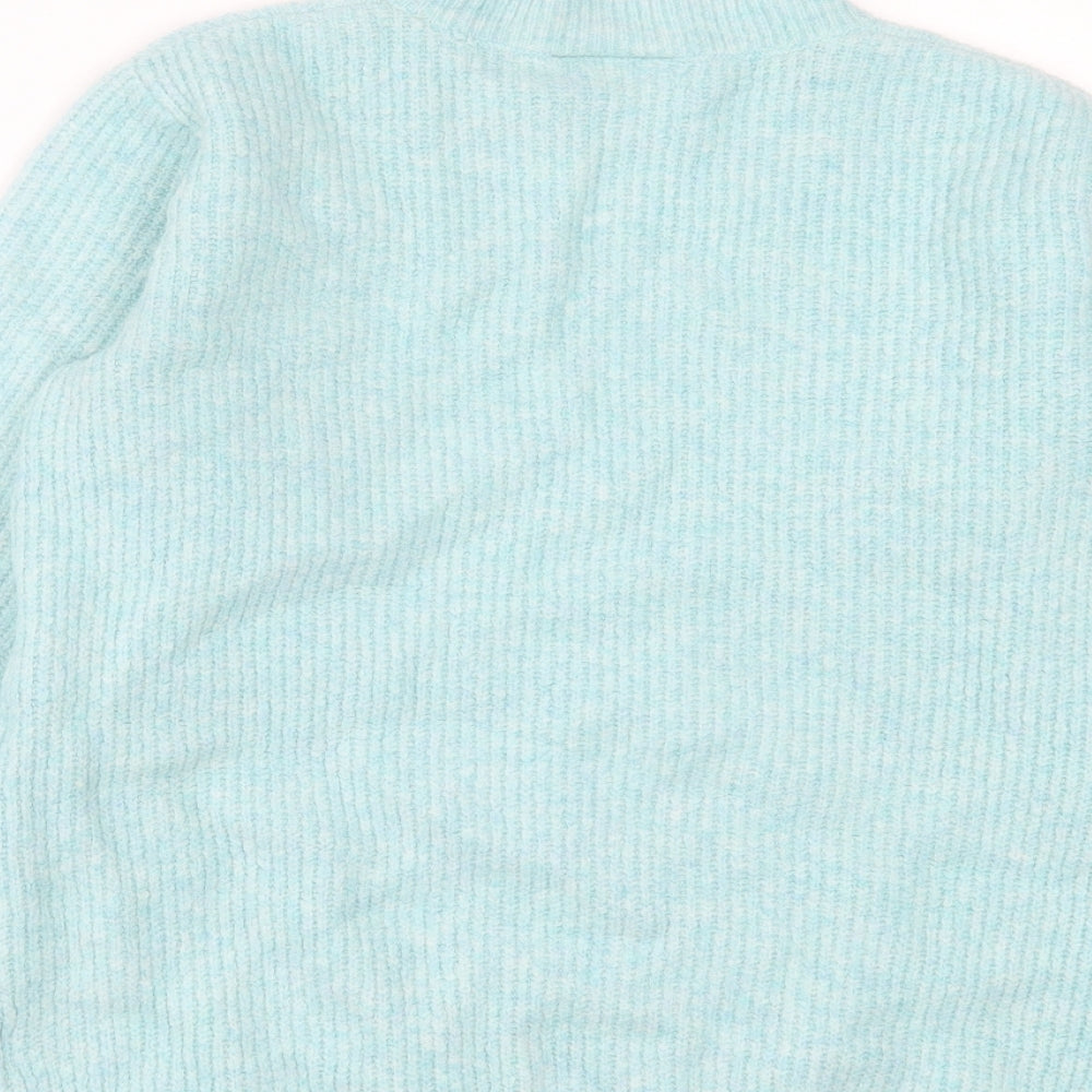 NEXT Womens Blue Crew Neck Acrylic Pullover Jumper Size 8