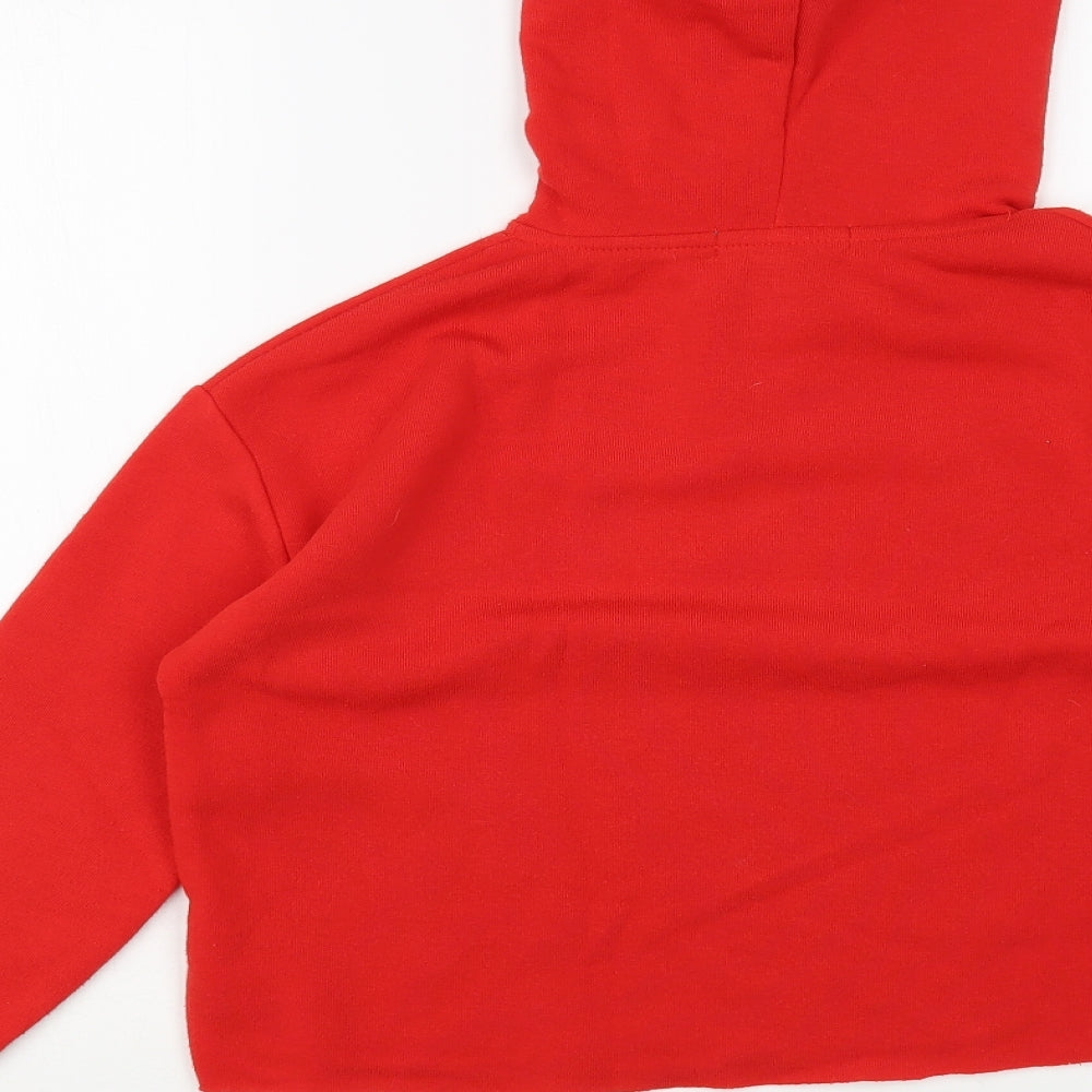 Primark Womens Red Polyester Pullover Hoodie Size 6 Pullover