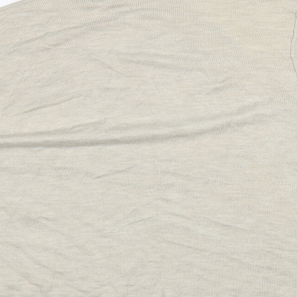 NEXT Womens Beige V-Neck Viscose Pullover Jumper Size L