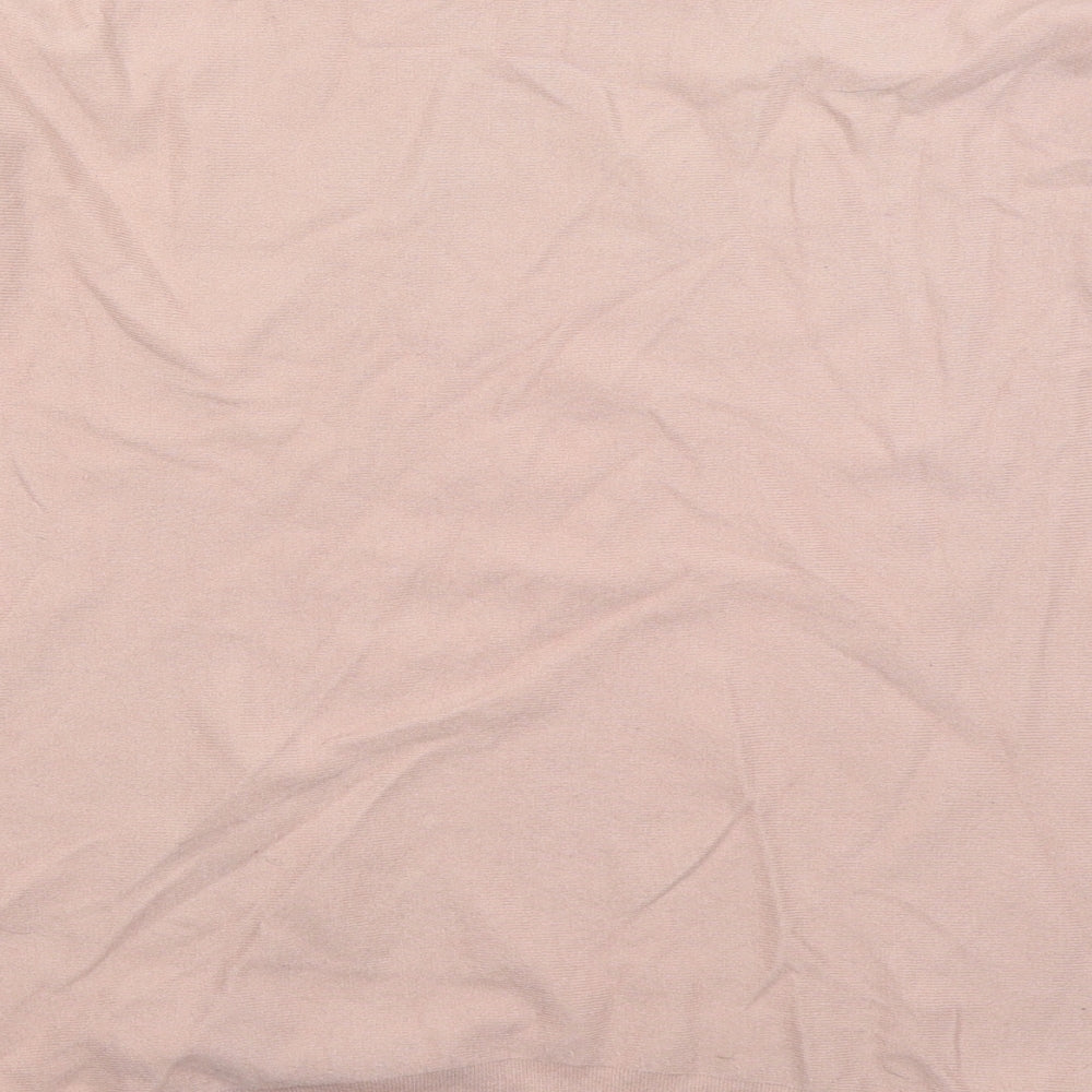 Lazy Girl Womens Pink V-Neck Viscose Pullover Jumper Size S
