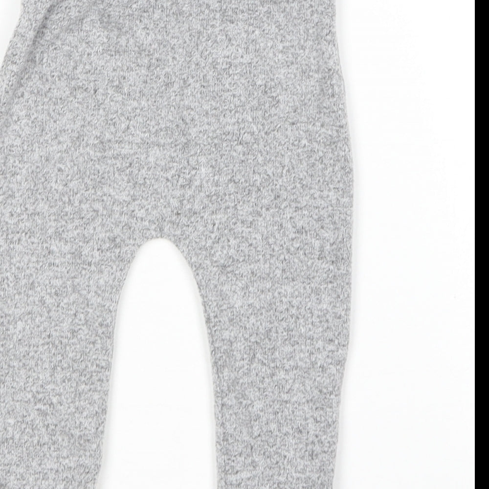 George Baby Grey Polyester Jogger Leggings Size 3-6 Months