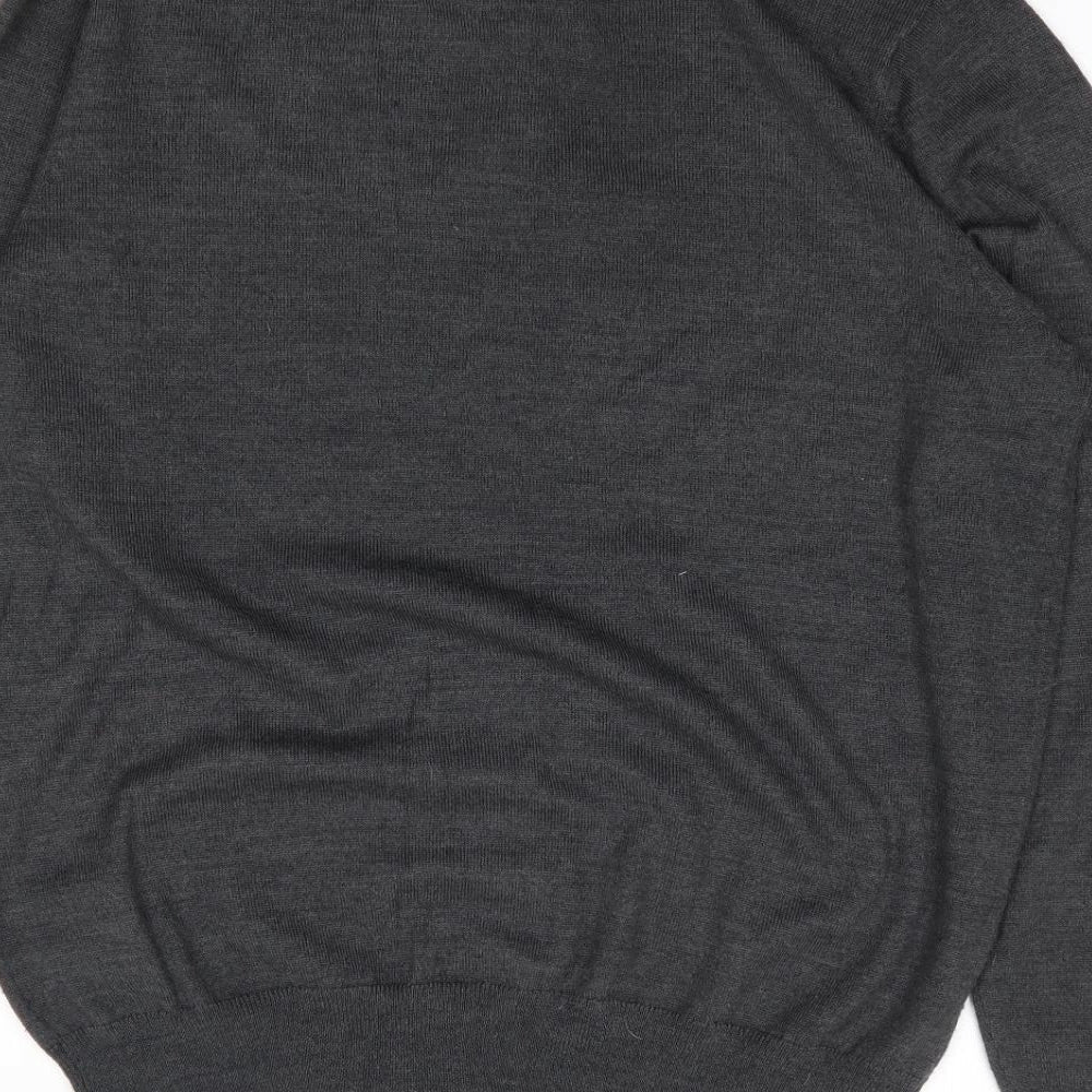 Hammond & Co Mens Green Crew Neck Wool Pullover Jumper Size M