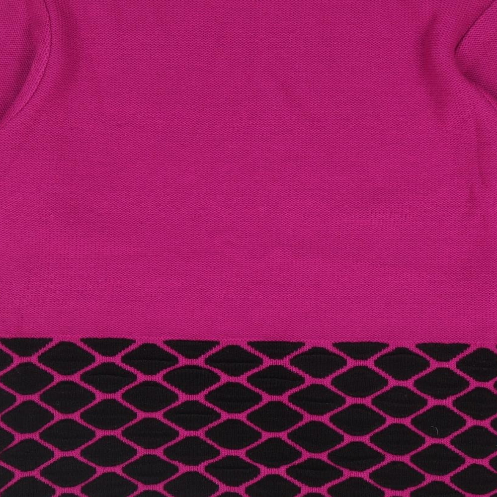 Gerard Womens Pink Round Neck Geometric Acrylic Pullover Jumper Size L