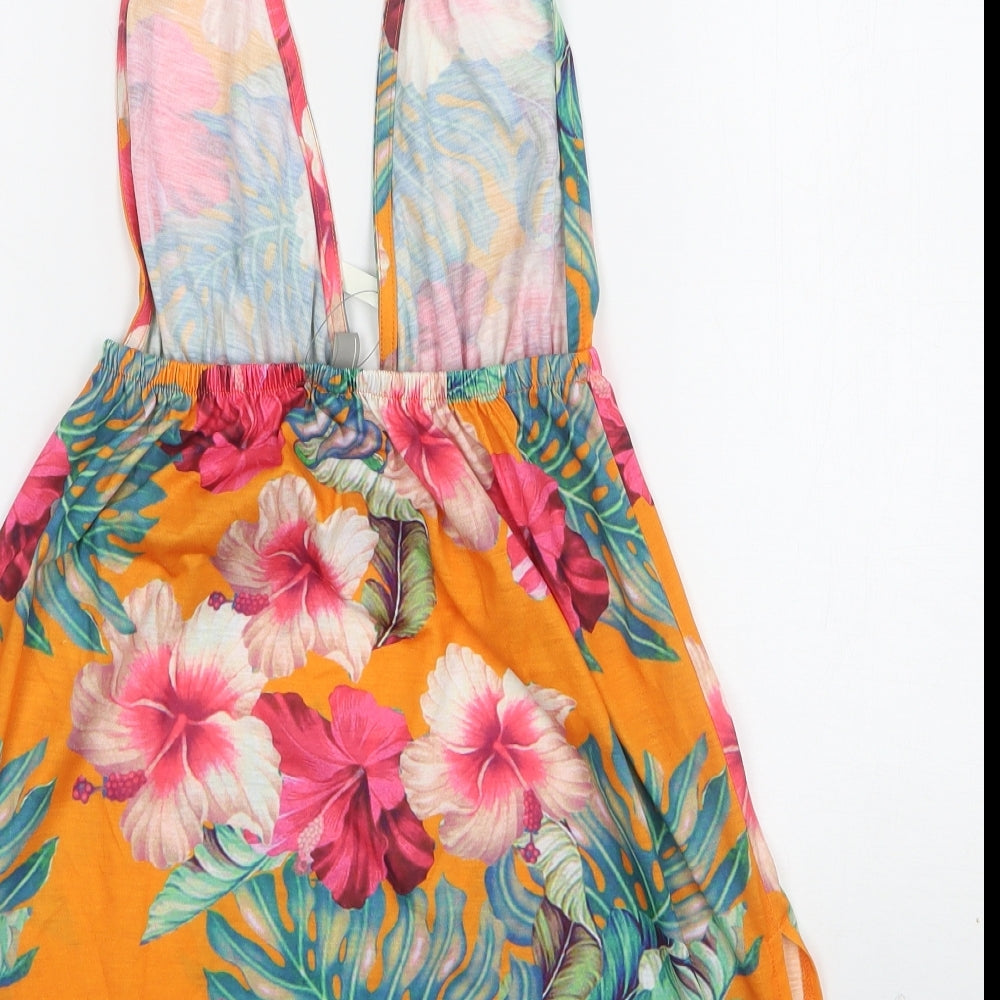 ASOS Womens Multicoloured Floral Polyester Camisole Tank Size 6 V-Neck
