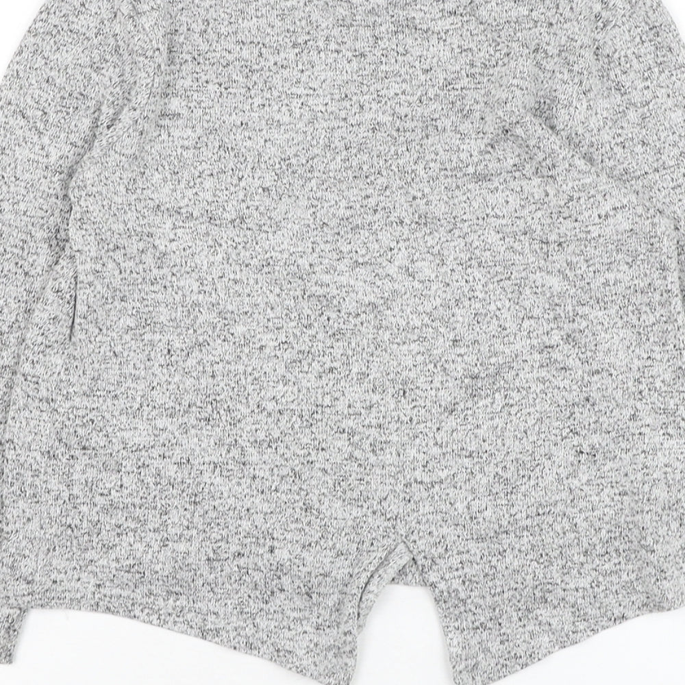 Matalan Girls Grey Round Neck Viscose Pullover Jumper Size 8 Years Pullover - Slogan