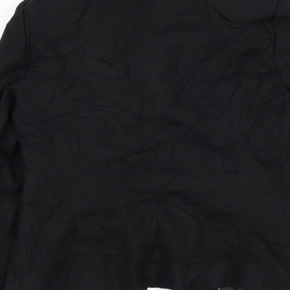 Marks & Spencer Womens Black Jacket Blazer Size 12 Button