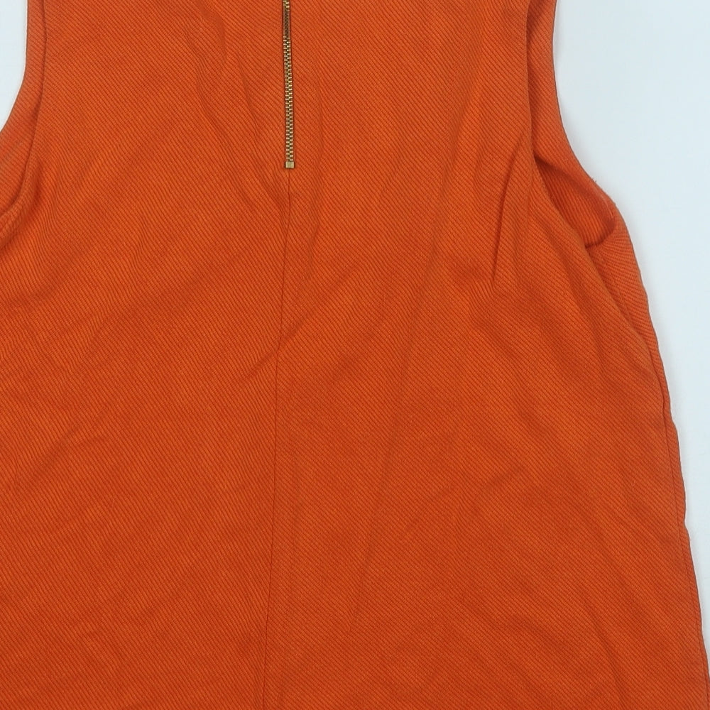 Marks & Spencer Womens Orange Round Neck Polyester Pullover Jumper Size 12