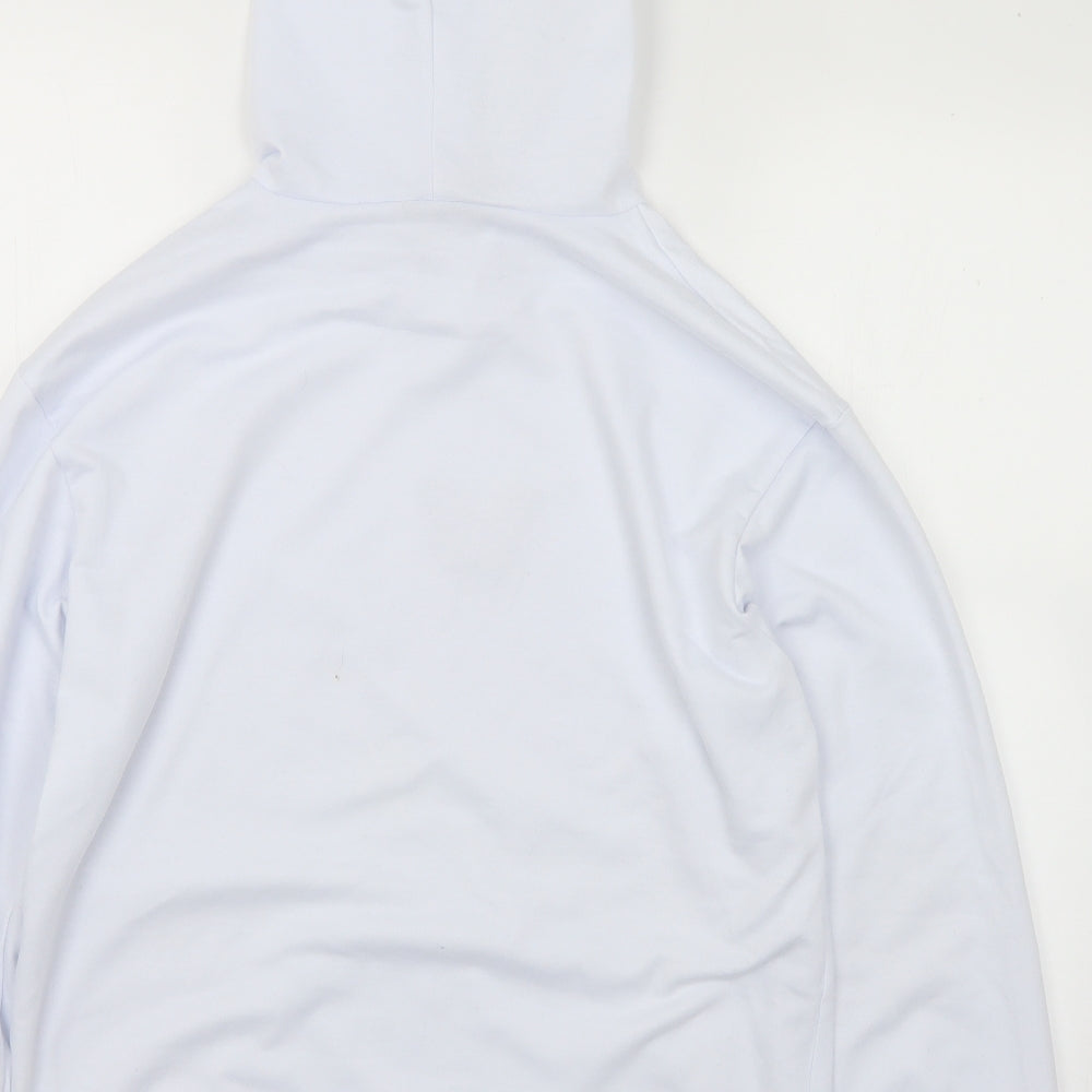 SheIn Womens White Cotton Pullover Hoodie Size S - Butterfly