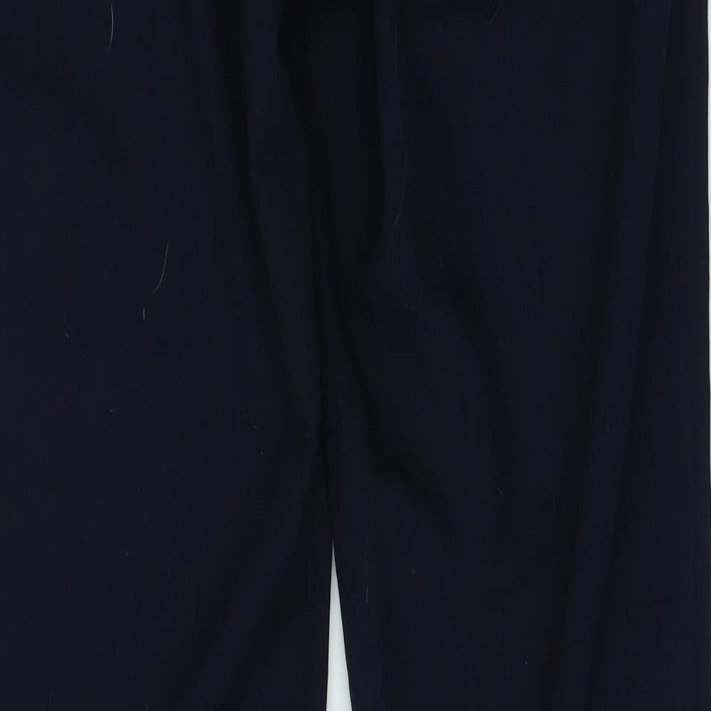 Dunnes Stores Womens Blue Polyester Trousers Size 14 L28 in Regular