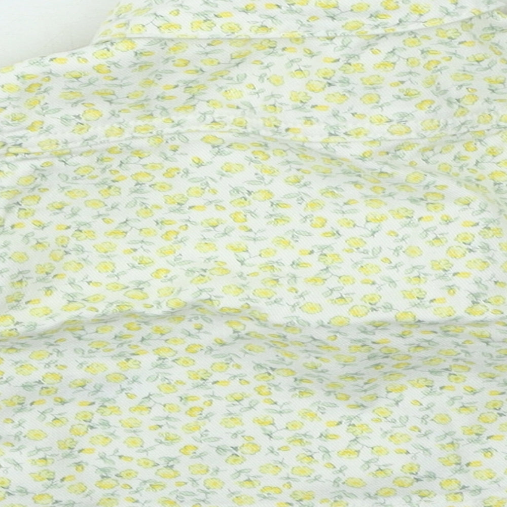 F&F Girls Yellow Floral Jacket Size 0-3 Months