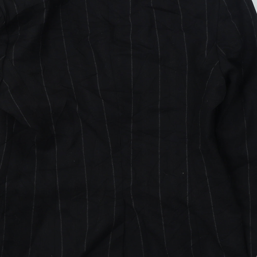 NEXT Womens Black Striped Jacket Size 8
