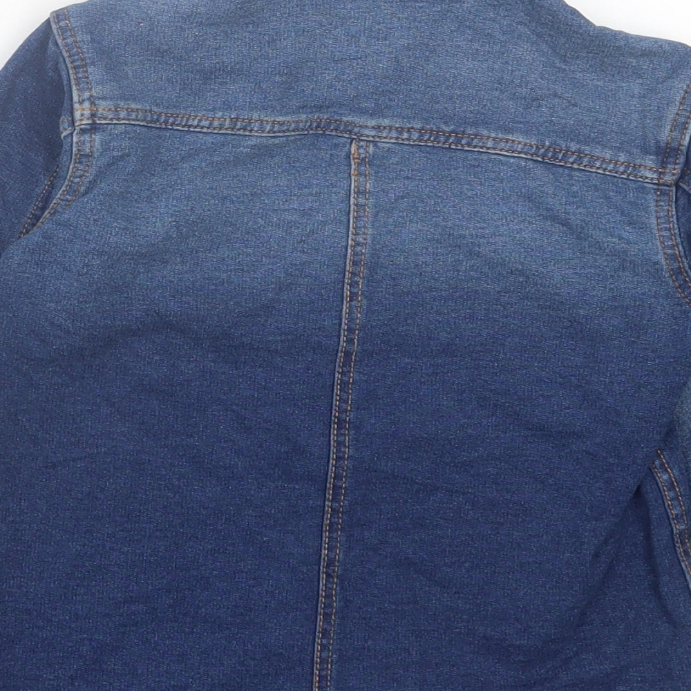 George Boys Blue Cotton Basic Button-Up Size 2-3 Years Collared Button