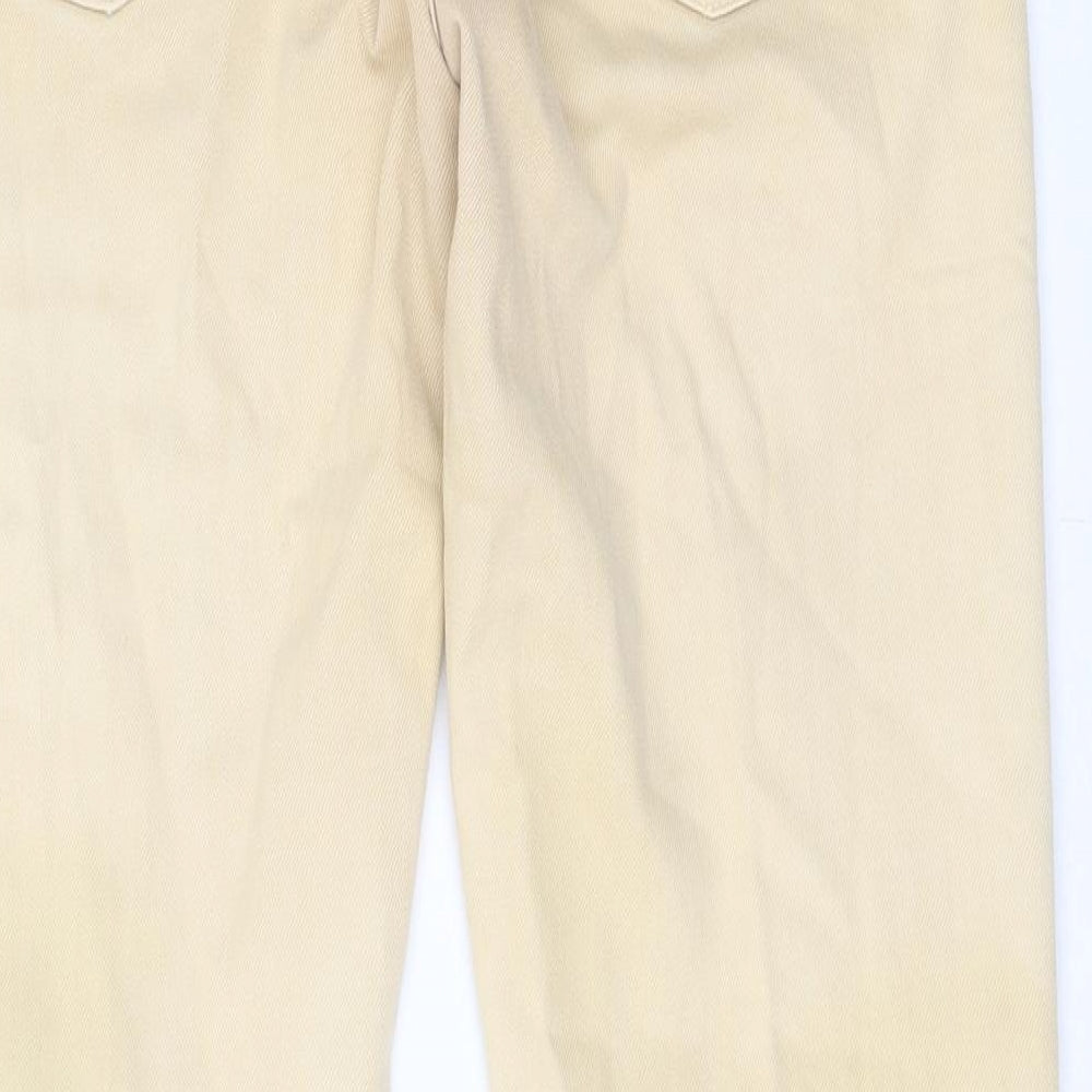 American Eagle Outfitters Womens Beige Cotton Straight Jeans Size 30 L32 in Regular Button
