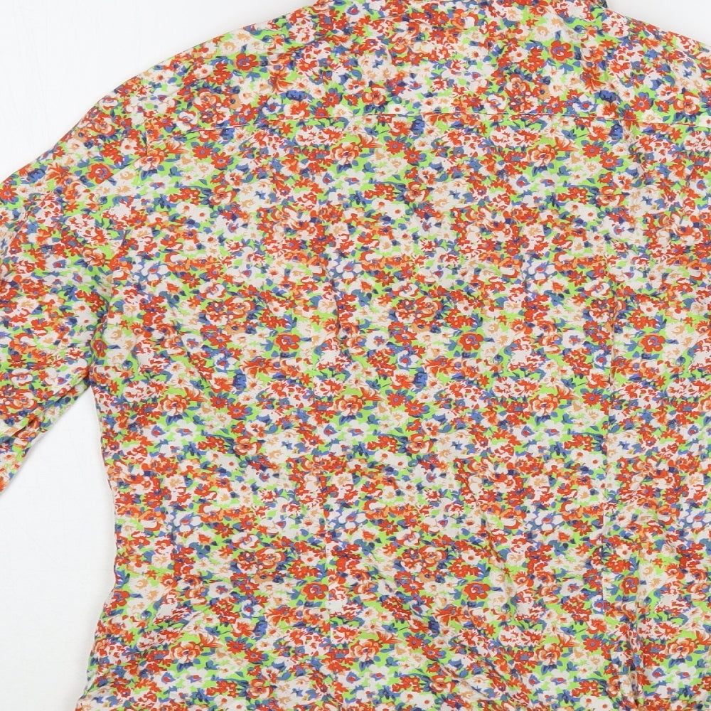 Hawes & Curtis Womens Multicoloured Floral Cotton Basic Button-Up Size 8 Collared