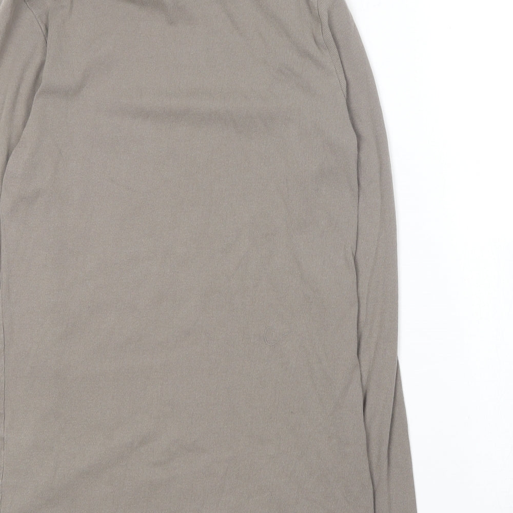 Preworn Womens Grey Crew Neck Cotton Pullover Jumper Size 14