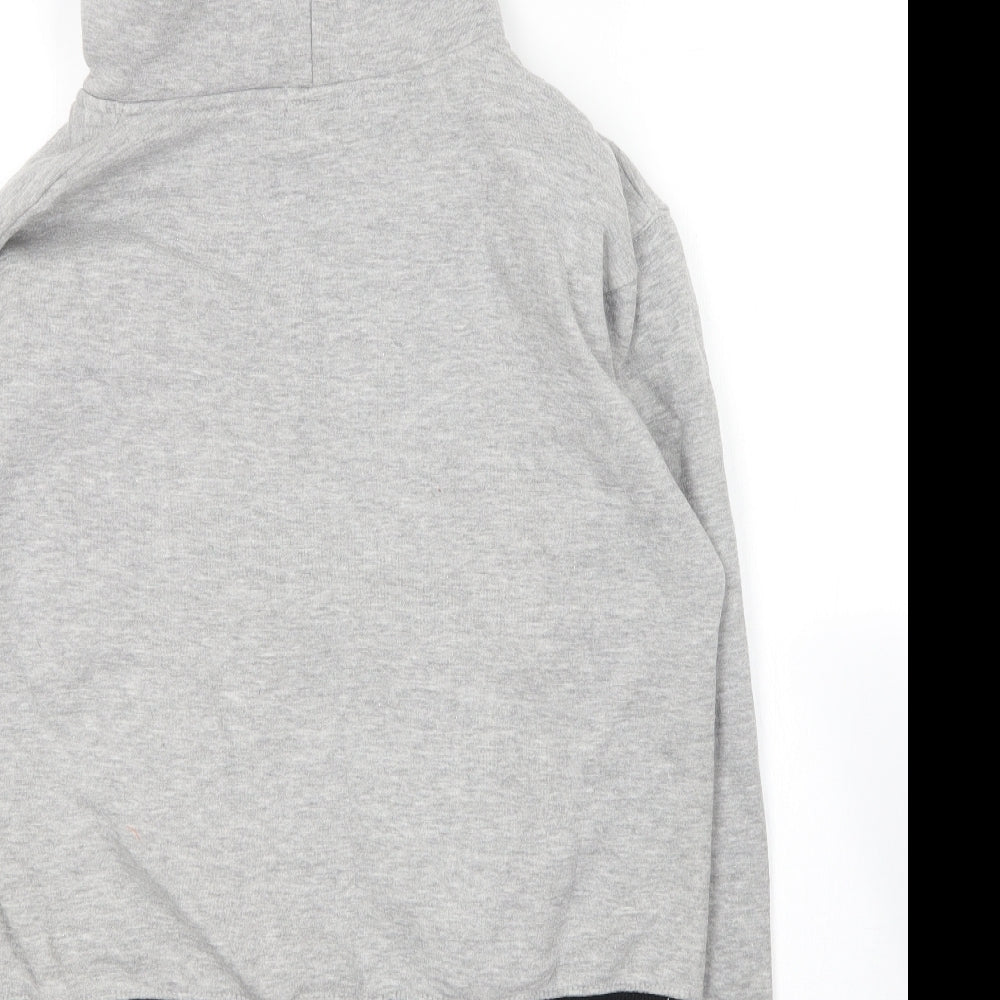 Boogy Girls Grey Cotton Full Zip Hoodie Size L