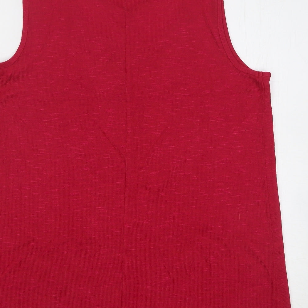 Papaya Womens Purple Polyester Basic Tank Size 14 Round Neck
