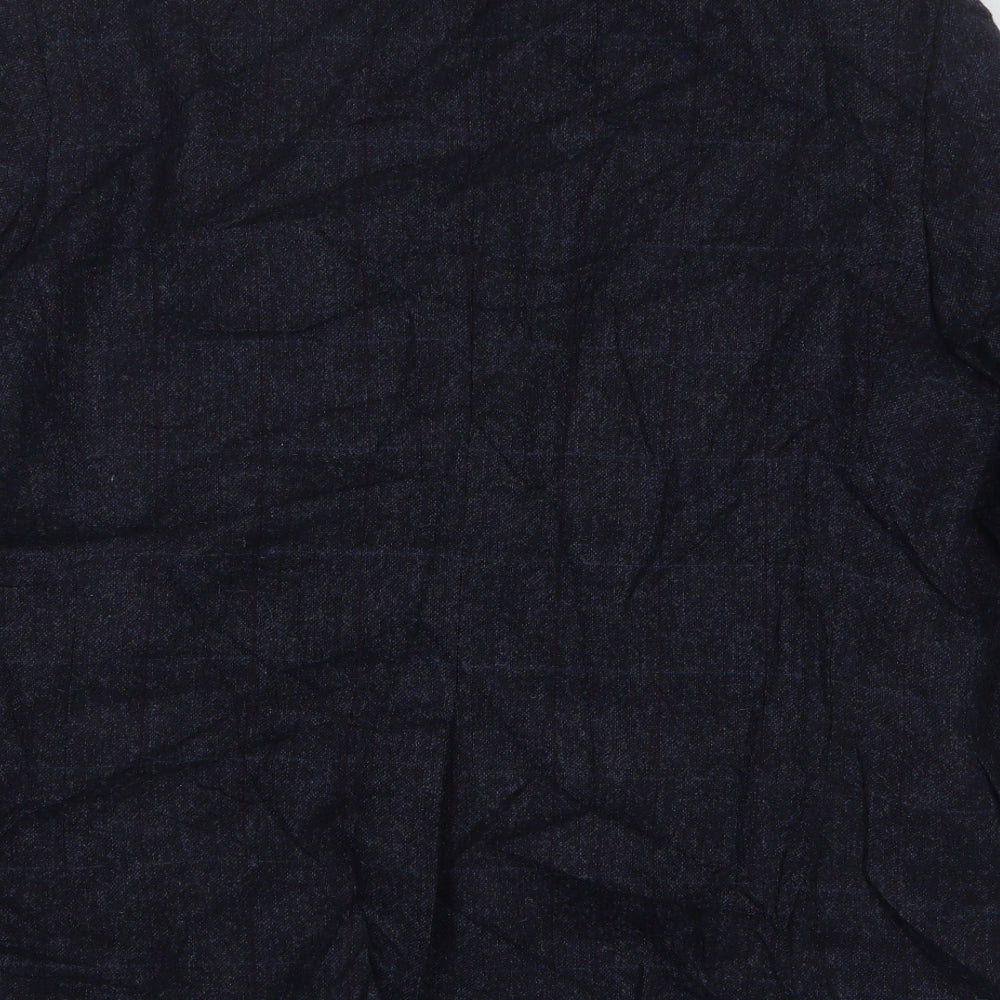 Marks & Spencer Mens Blue Wool Jacket Suit Jacket Size 44
