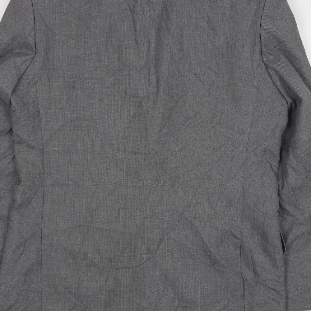 Burton Mens Grey Polyester Jacket Suit Jacket Size 38