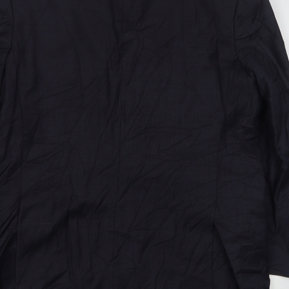 Seconds Mens Blue Wool Jacket Suit Jacket Size 44